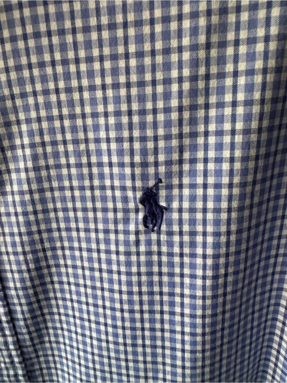 Ralph Lauren Small Blue & White Check Button-Down Dress Shirt